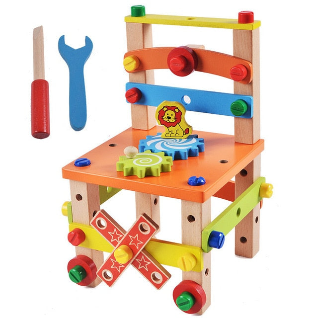 Wooden Assembling Chair Montessori | Learn & Play