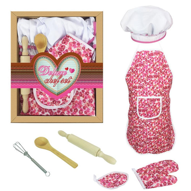 Pink Baking Apron Set